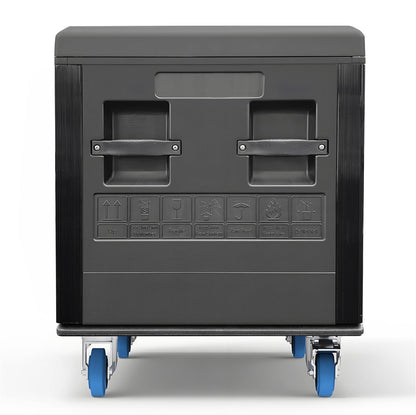 Diandian Utility Cable Trunk Road Case with Wheels, 44" x 22" x 24" Professional Stackable Heavy Duty ATA Rolling Road Case, for Pro Audio & DJ Equipment Storage, Transport for Touring with Casters