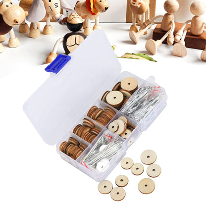50 Set Doll Joints Cotter Pin Skeleton Movable Engage Bolt for Teddy Bear Making Supplies - Wood