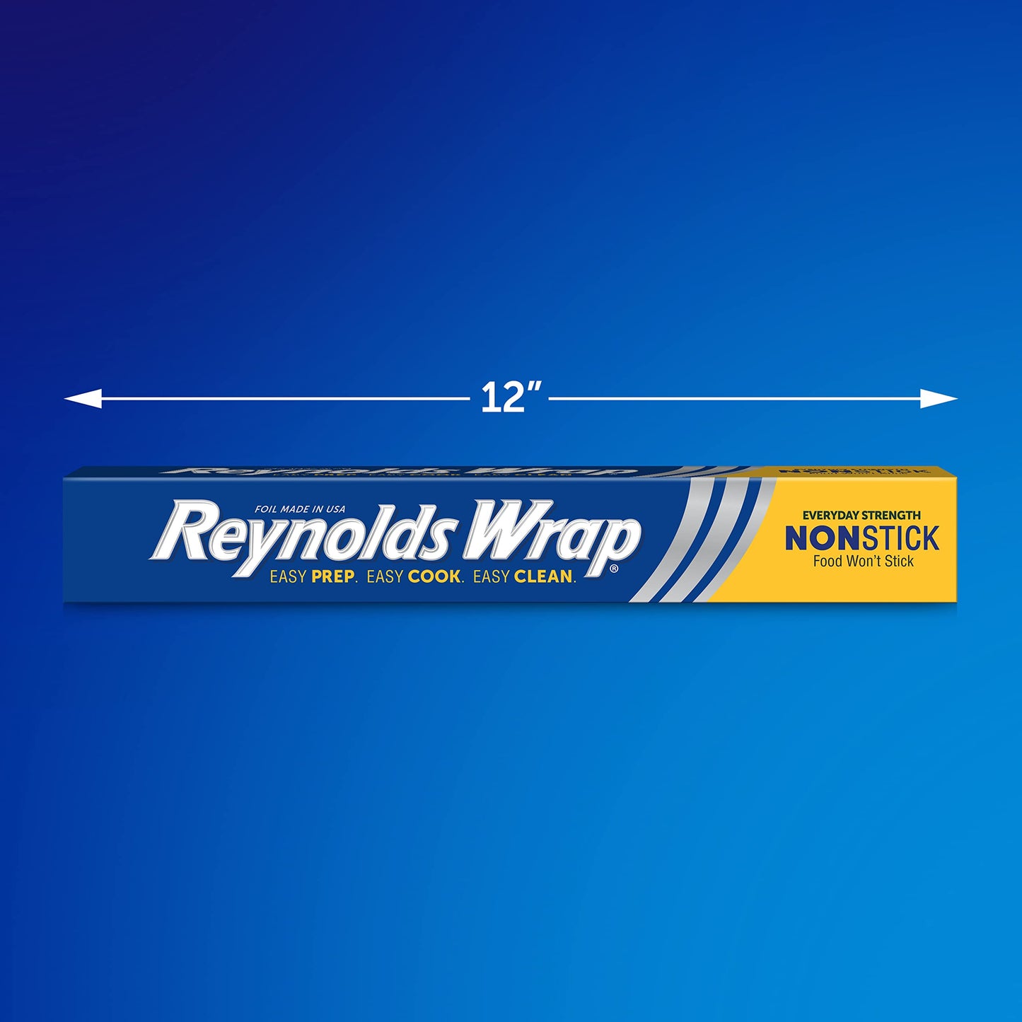 Reynolds Wrap Non Stick Aluminum Foil, Nonstick Aluminum Foil Roll, Prevents Food Sticking and Messy Cleanup, Great for Covering Casseroles and leftovers, 43.33 Yards x 12 Inches, 130 Sq.Ft.