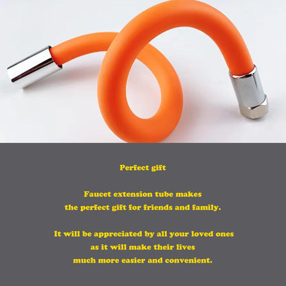 Faucet Extension Tube,Rotatable Extender Hose,Bendable Water Tap Pipe,Splash Proof Mouth,Kitchen Bathroom Garden Tool,Adapter Compatible with Diameter of 13-25mm(0.5-1.0inches),Length of 17.7in/45cm