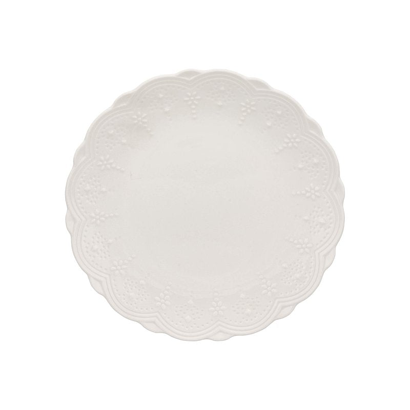 10 Strawberry Street Valentina 8" White Side Plate, Set of 6