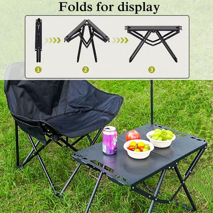 Lightweight Folding Camping Table Space-Saving Grill Table Easy Assembly Aluminum nic Table for BBQ RV Fishing Outdoor Adventures