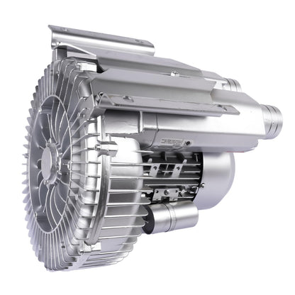TEKKOAUTO Industrial Vacuum Pump for Factory Ventilation Dust Removal, 220V/380V AC Three Phases Regenerative Blower, 1.5KW, Maximum Rated Airflow 263m³/h (155CFM)