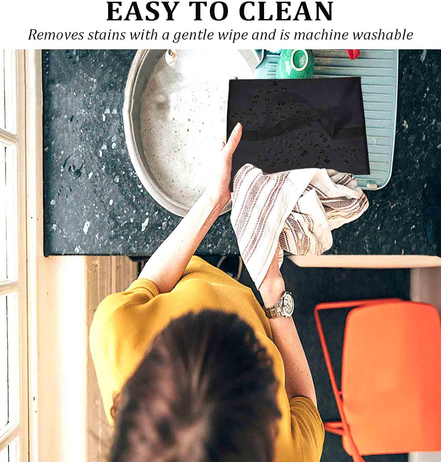 Air Fry Countertop Oven Waterproof Heat-Resistant Dust-Proof Cover Case for Ninja SP101/SP351/SP201, Black