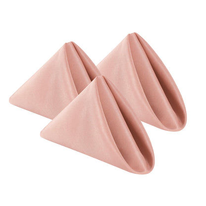 Bailarina Cloth Napkins Set of 40,17x17 inches Dinner Napkins Cloth Washable,Polyester Square Table Cloth Napkin Bulk with Hemmed Edges Ideal for Banquets, Parties and Weddings-Dusty Pink