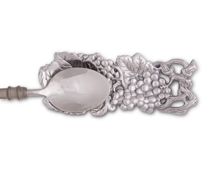 Arthur Court Grape Pattern Spoon Rest - Aluminum Metal Decorative - Holder for Kitchen, Spatula Ladle, Brush and Other Cooking Utensils 8.5 inch x 3.5 inch