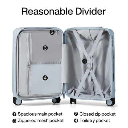 Hanke 29 Inch Expandable Checked Luggage Lightweight PC Hard Shell Luggage Suitcases with Wheels Travel Luggage Rolling Large Suitcase Travel Luggage Bag for Study Abroad.(Gray)