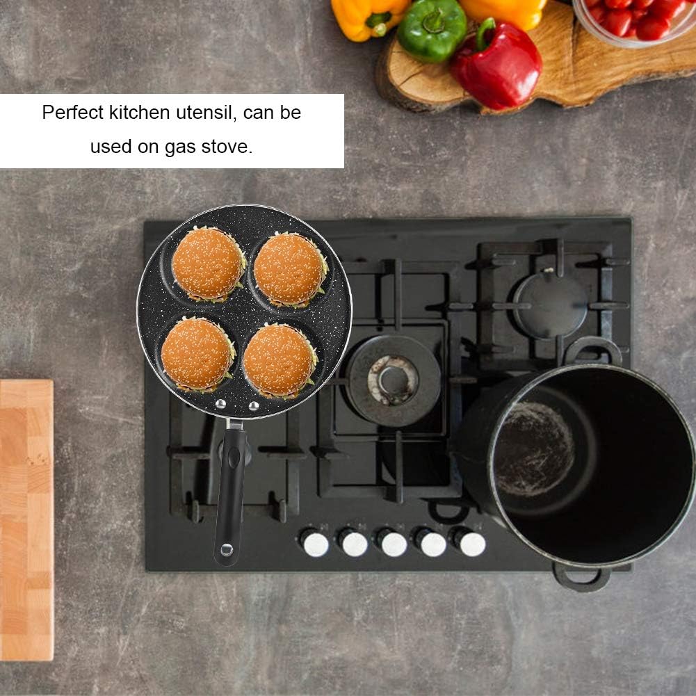 HEEPDD 4 Cup Egg Frying Pan, 24.5cm Non Stick Omelet Pan for Breakfast Pancake Egg Burger Steak