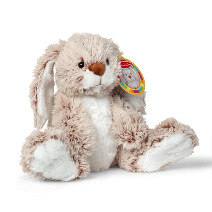 Melissa & Doug Burrow Bunny Stuffed Animal Plushie with Big Feet, Floppy Ears & Fluffy Tail, Adorable Pretend Play Toddler Toys for Girls & Boys 3+