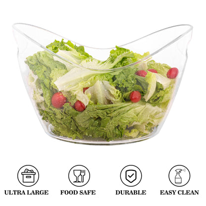 BARsics Large 3-Gallon Clear Plastic Ice Bucket, Beverage Tub for Parties (Pack of 2)