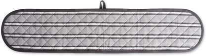 DII Double Strip Chef Kitchen Cooking & Baking Collection, Double Oven Mitt, 35x7.5, Mineral Gray