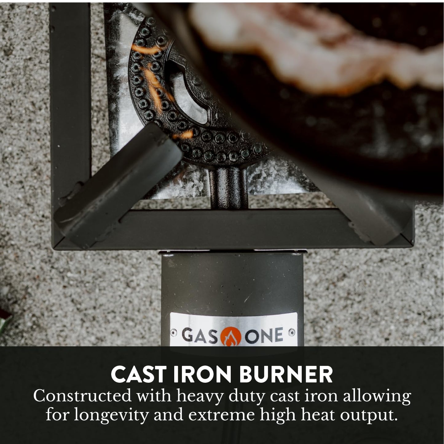 GasOne High Pressure Single Propane Burner - Outdoor Cooking with Heat Shield and Guard – Propane Burner Head for Camping, Tailgating, Seafood Boil, Home Brewing - Patented