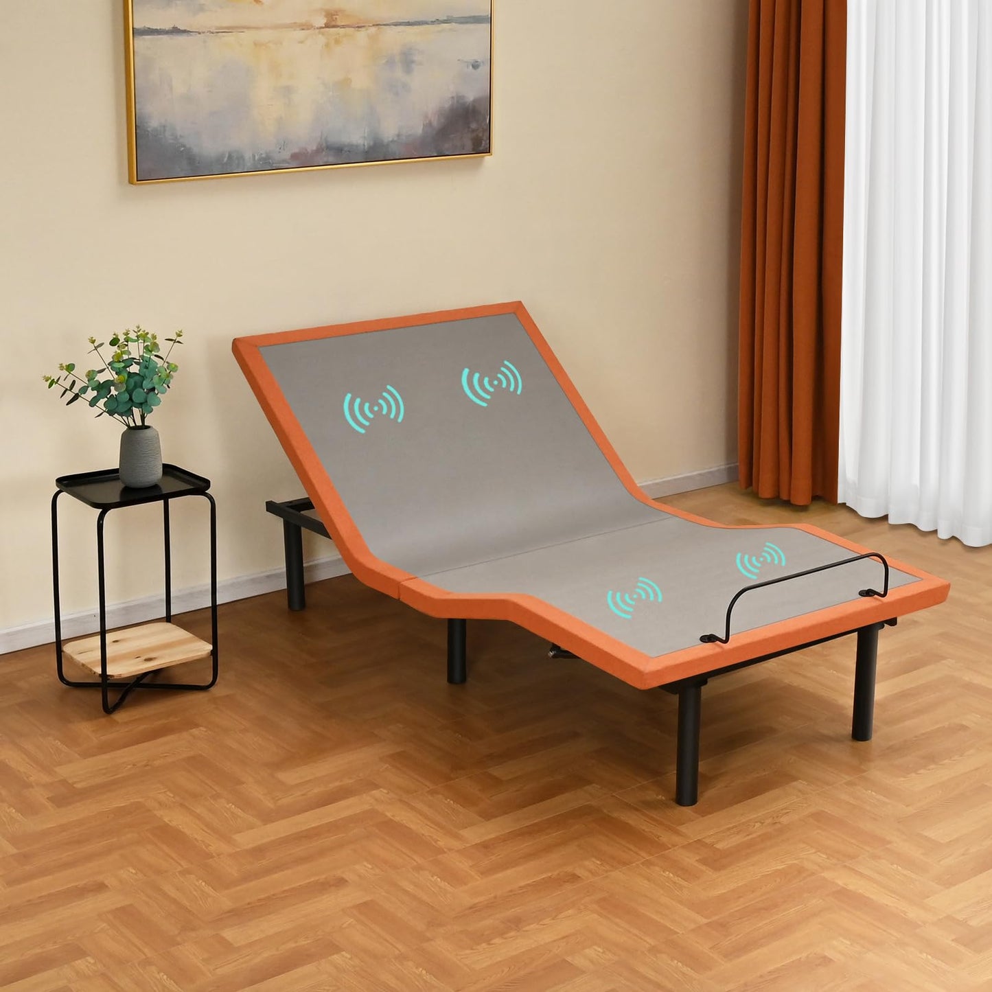 ESHINE Adjustable Bed Frame - Electric Bed Base with Massage, Wireless Remote, Ergonomic Foot&Head Incline, Zero Gravity, Dual USB Ports, Under Bed Light, Twin XL, 3000 Series