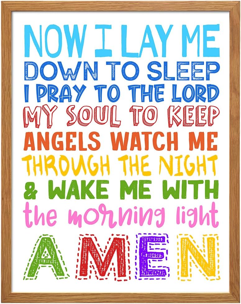 11x14 91 Jesus Christ Bible Verse Wall Art FRAMED - Christian Gifts for Kids - Nursery Decor - Toddler Room Decoration