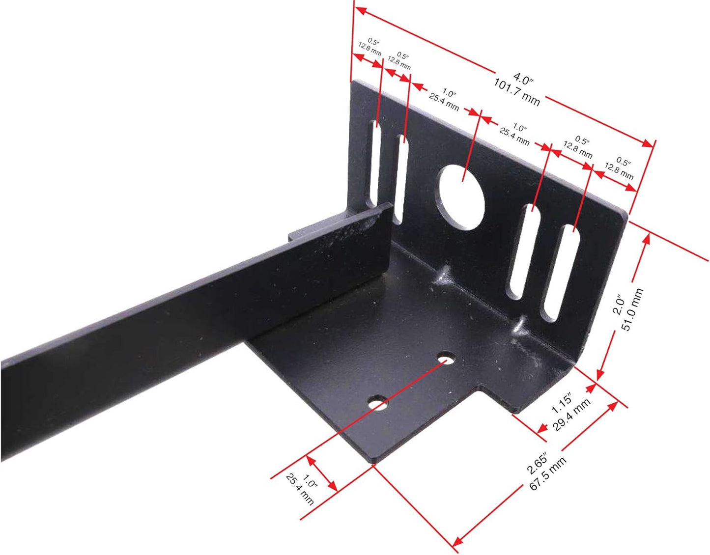 Tech Team Bed Frame Extension Set, 2 Pieces, Hardware Included, Extend Metal Bedframe to Meet Headboard