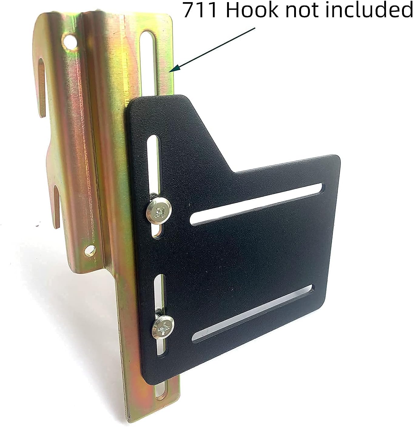 2Pcs Bed Frame Conversion Kit, Heavy Duty Adapter Bracket, Headboard Attachment with Hardware, Full to Queen