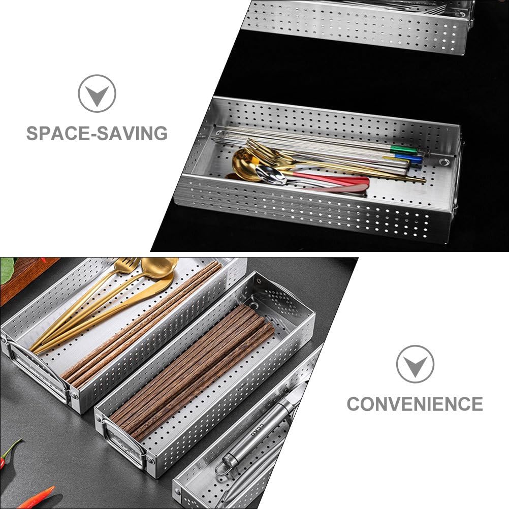 Hemoton Serving Utensils, Multi-function Cutlery Organizer for Home Accessory Storage Holder