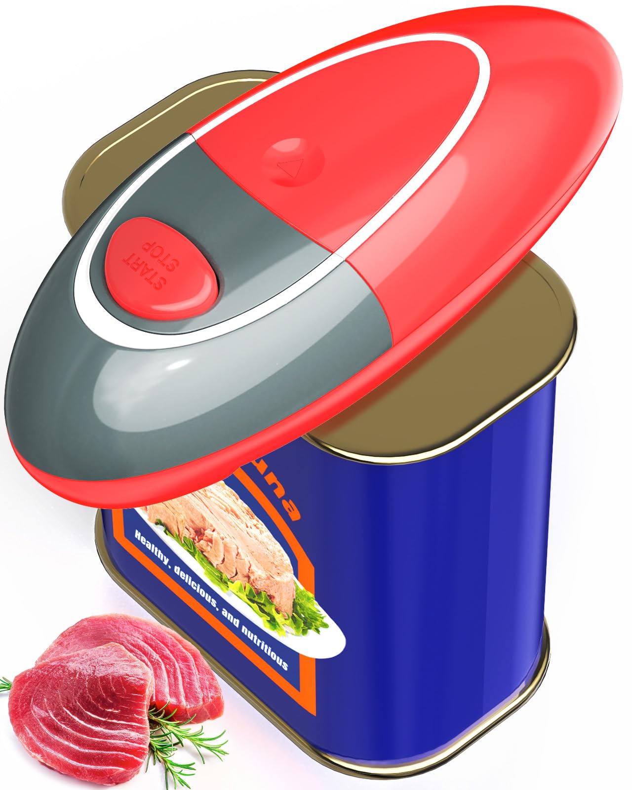 One Touch Electric Can Opener Fits Almost All Can Sizes for Seniors with Arthritis, Hand Held Battery Operated Can Opener with Smooth Edge, Food Safe Kitchen Gadgets Automatic Can Opener for Kitchen