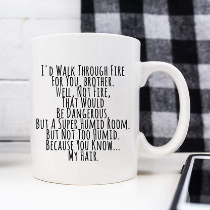 YouNique Designs Brother Coffee Mug, 11 Oz, Funny Gifts from Sister, Birthday Gifts for Brother Adult