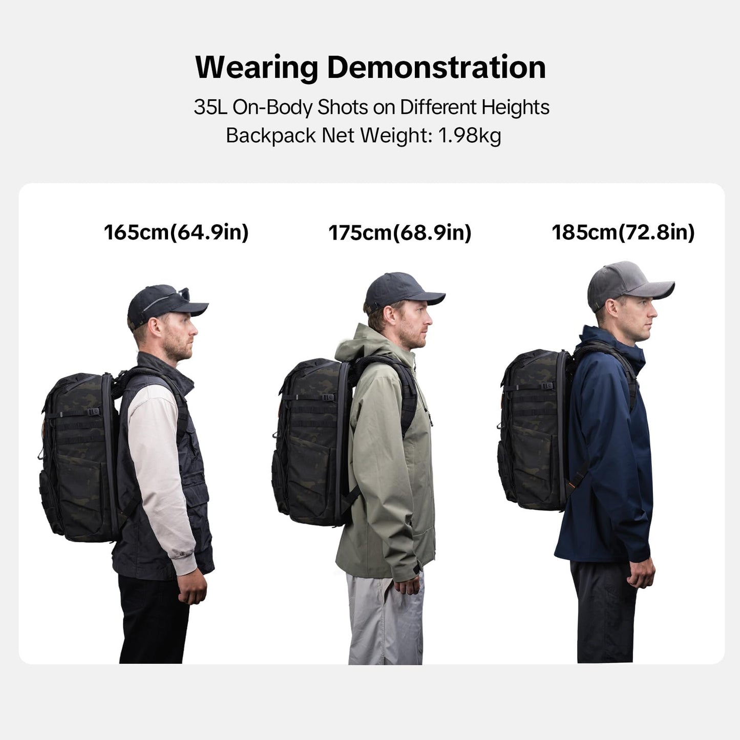 PGYTECH OneMo TAC 35L Tactical Camera Backpack, Waterproof DSLR/SLR/Mirrorless Photography Camera Bag with 15.6" Laptop Sleeve, Tripod Holder & Rain Cover (Dark Night Camo)