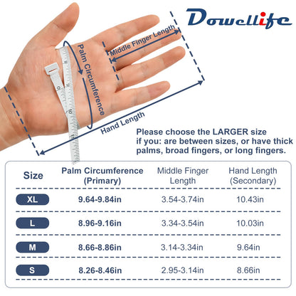 Dowellife Cut Resistant Gloves A9 Maximum Protection - Food Grade Kitchen & Chef Gloves for Food Prep, Knife Cutting, Mandoline Slicing, Butcher, Oyster Shucking, Fish Handling (Large)