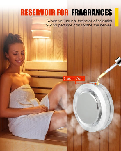 CGOLDENWALL 6KW Commercial Self-Draining Steam Generator Shower System Home Steam Bath Spa Generator 30 min to 12 Hours with Auto Drain 95-131℉ for Suitable Space Heating 6 m³/212 Cubic feet (6KW)
