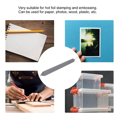 Foil Stamping Pen 4 Pack Different Tips Easy USB Power Supply Heat Foil Pen for Plastic