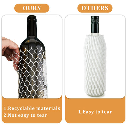 Boao 1000 Pcs Wine Mesh Liquor Bottles Protector Sleeves 7.8 Inch PE Net Wine Bottle Protector for Travel Glass Liquor Bottle Sleeves, Keep Bottles Safe While Traveling, White