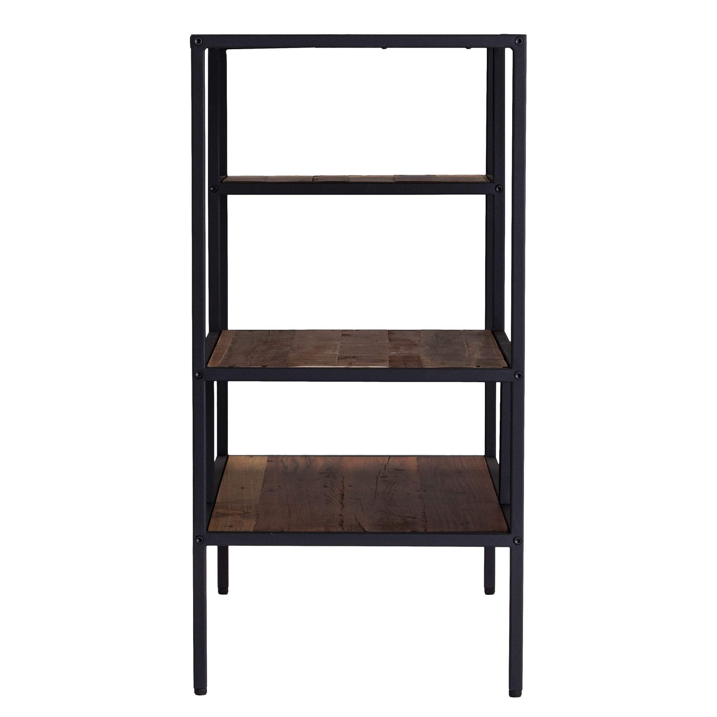 SEI Furniture - Mathry Reclaimed Wood Shelf - Natural - Reclaimed Wood & Iron Metal - Rustic Design - Ideal for Home Offices, Living Rooms, Dens, 31.5" W x 15.75" D x 31.5" H (HZ1058238)