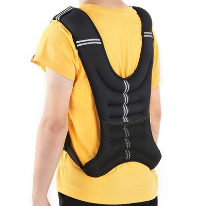 ZAICOLER 10kg Exercise Weighted Vest, Adjustable Buckle Widened Shoulder Straps Strength Training Jacket with Iron Granules for Workout Fitness Strength Training Running Walking