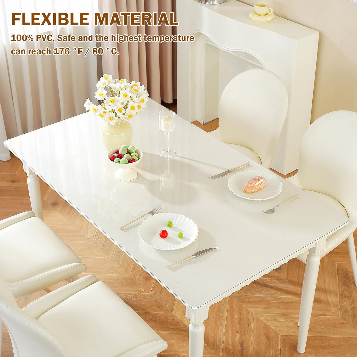 17 42 Inch 1.5mm Royhom Clear Table Protector x - Thick Plastic Table Cover, Clear Table Cover Protector Rectangle