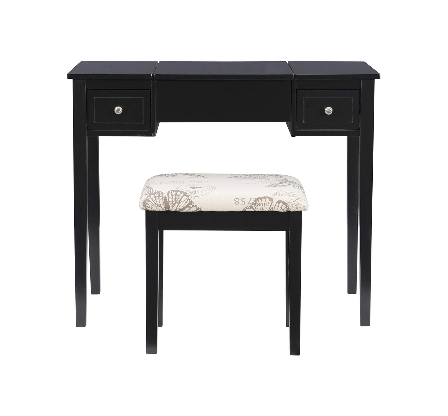 Linon Vanity Set, Black