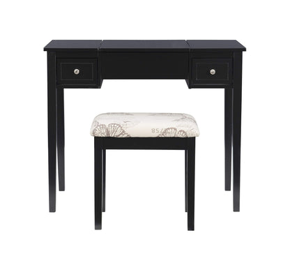 Linon Vanity Set, Black