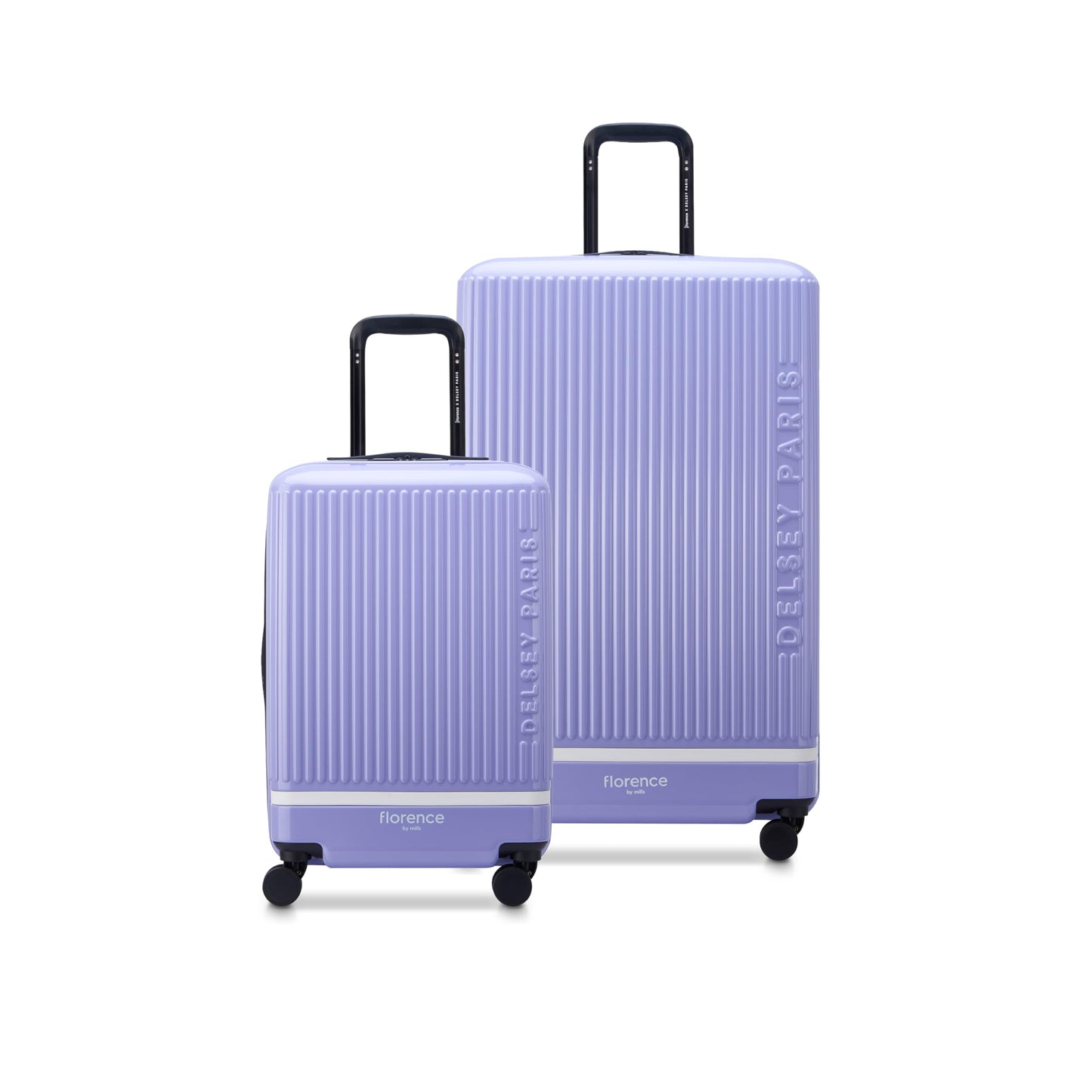 florence by mills Spin Me Away Hardside Expandable Luggage with Spinner Wheels, Lavender, 2 Piece Set (20/29)