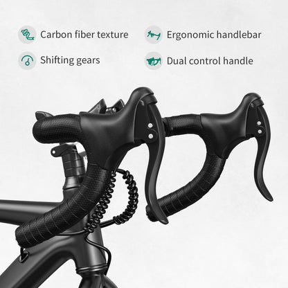YITAHOME 700C Road Bike, 21 Speed Commuter Bicycle for Men Women, Lightweight Aluminum Frame Racing Bike, Adult Bicycle with Dual Disc Brake
