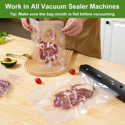 Vacuum Sealer Bags - 150 Precut Food Saver Seal Bags | BPA-Free, Puncture Resistant, 50 Gallon & More