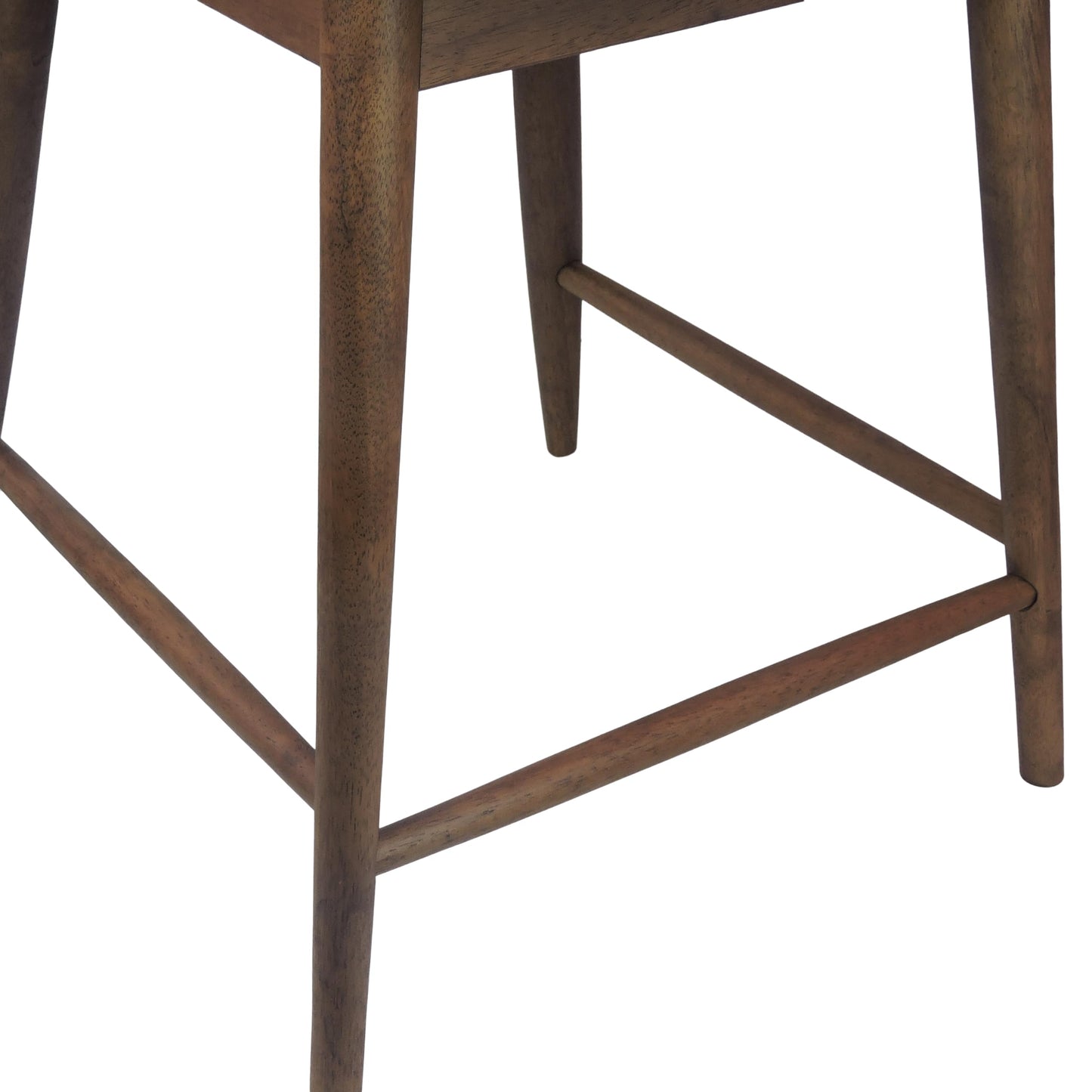 Christopher Knight Home Mugo Mid Century Modern Fabric Upholstered Wood 24.5 Inch Counter Stools (Set of 2), Gray and Walnut