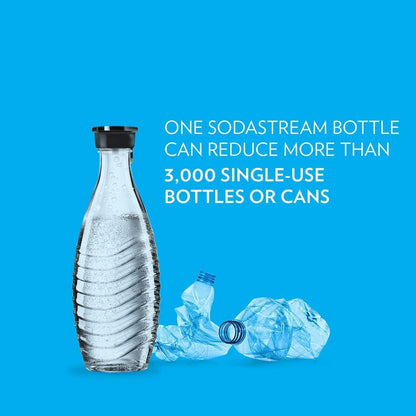 24 Oz sodastream - Carbonating Carafe for Aqua Fizz machines | Eco-Friendly Reusable Glass Bottle | Keeps Sparkling