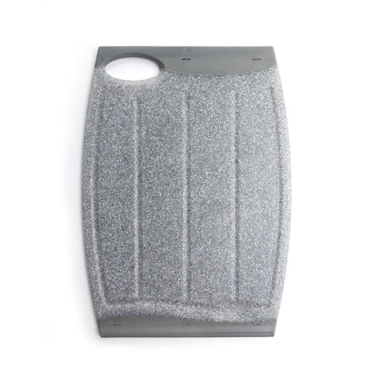 Extra Large Plastic Cutting Board, 16" Non-Slip Cutting Board for Meat, Thicker Kitchen Chopping Board, Unique Design with Multiple Juice Grooves! BPA Free, Dishwasher Safe, Easy Grip Handle (Grey)