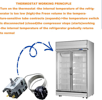 Refrigerator Temperature Control Kit 800393 Compatible with True Refrigerators, Replace 800306, 831932