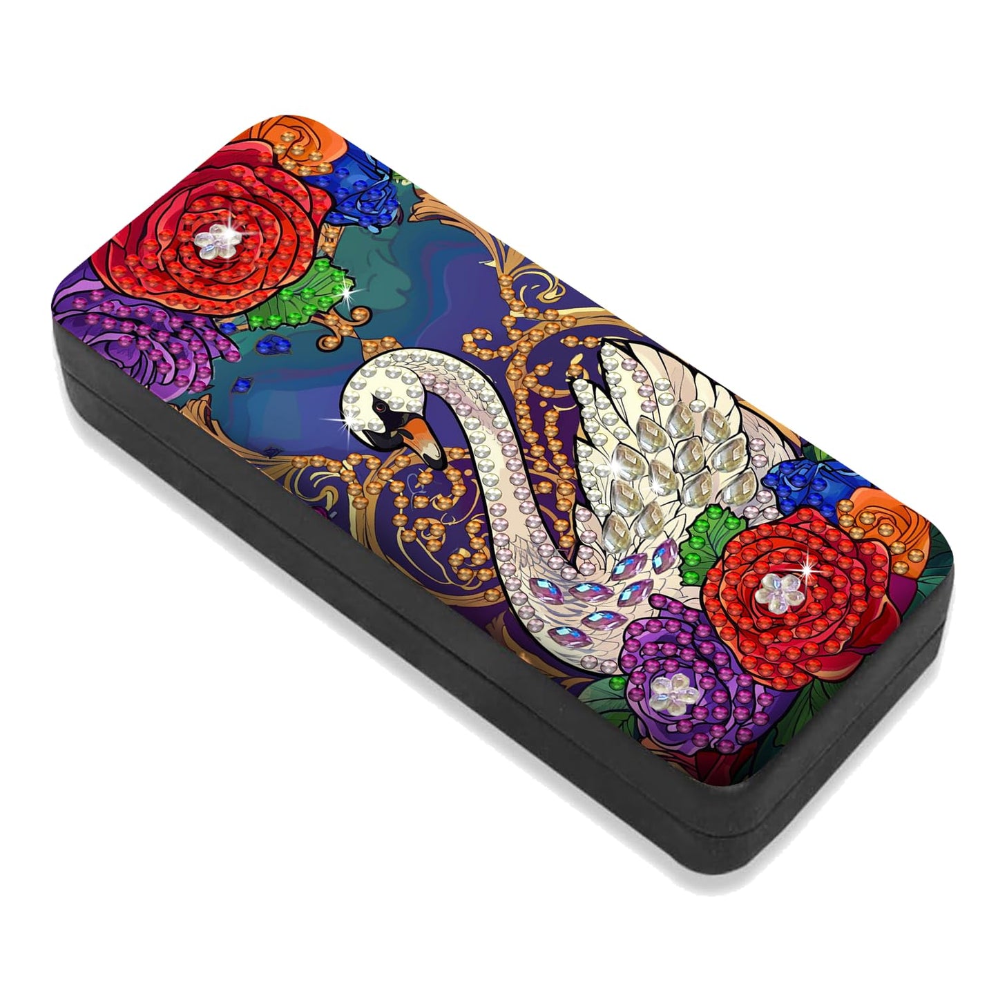 Leatrice Animal Diamond Art Kits for Adults Small Diamond Painting Kit Gem Art Paint by Diamonds Dot Eyeglasses Case 5d Diamond Art DIY for Beginner Women Swan