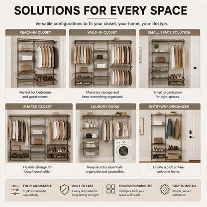 Closet Culture by Knape & Vogt 23 in. Champagne Nickel Basket Surround Kit for Wire Mesh Basket, Compatible Only with Closet Culture Closet Systems, 0335-SRND-CN