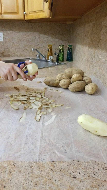 Extra Large Disposable Counter Liners, Pack of 18 Plastic Kitchen Covers for Easy Cleanup After Food Prep
