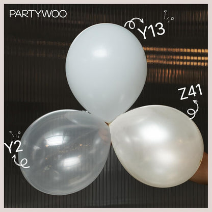 PartyWoo Clear Balloons - 140-Piece Transparent Balloon Arch Kit for Weddings, Graduations & Celebrations | 18", 12", 10", 5" Sizes