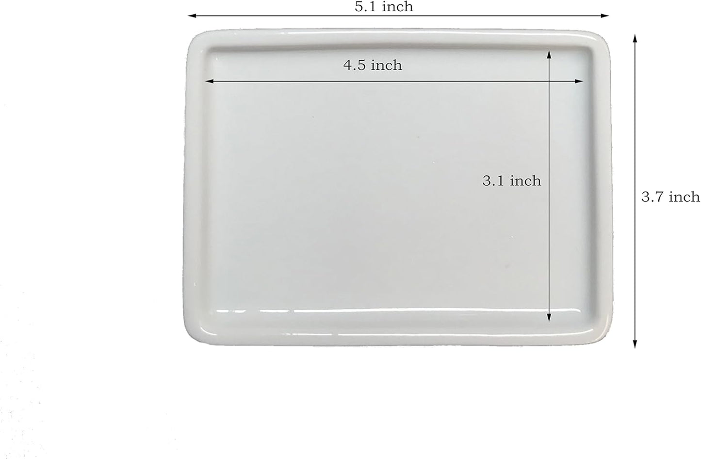 Tetra-Teknica Less is More Series SD-2P Porcelain Soap Dish, Color White, 2 per Pack