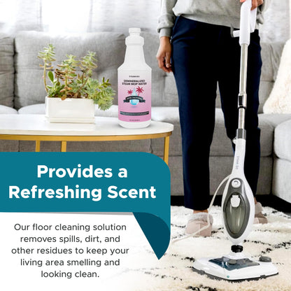 Steam & Go Demineralized Water for Steam Mop – Hotel California Scent, 32 Ounces (Pack of 1) | Scented Floor Cleaner Solution, Ready-to-Use, Compatible with Any Steam Cleaner