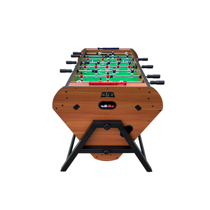 KICK Triplex 55″ Telescopic Rods 3-in-1 Swivel Multi Game Table (Brown) – Foosball, Pool/Billiards & Air Hockey