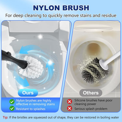 Set Set 5 Electric Toilet Brush and Holder Electric Toilet Bowl Brush Toilet Brush Cleaner with Refills Disposable