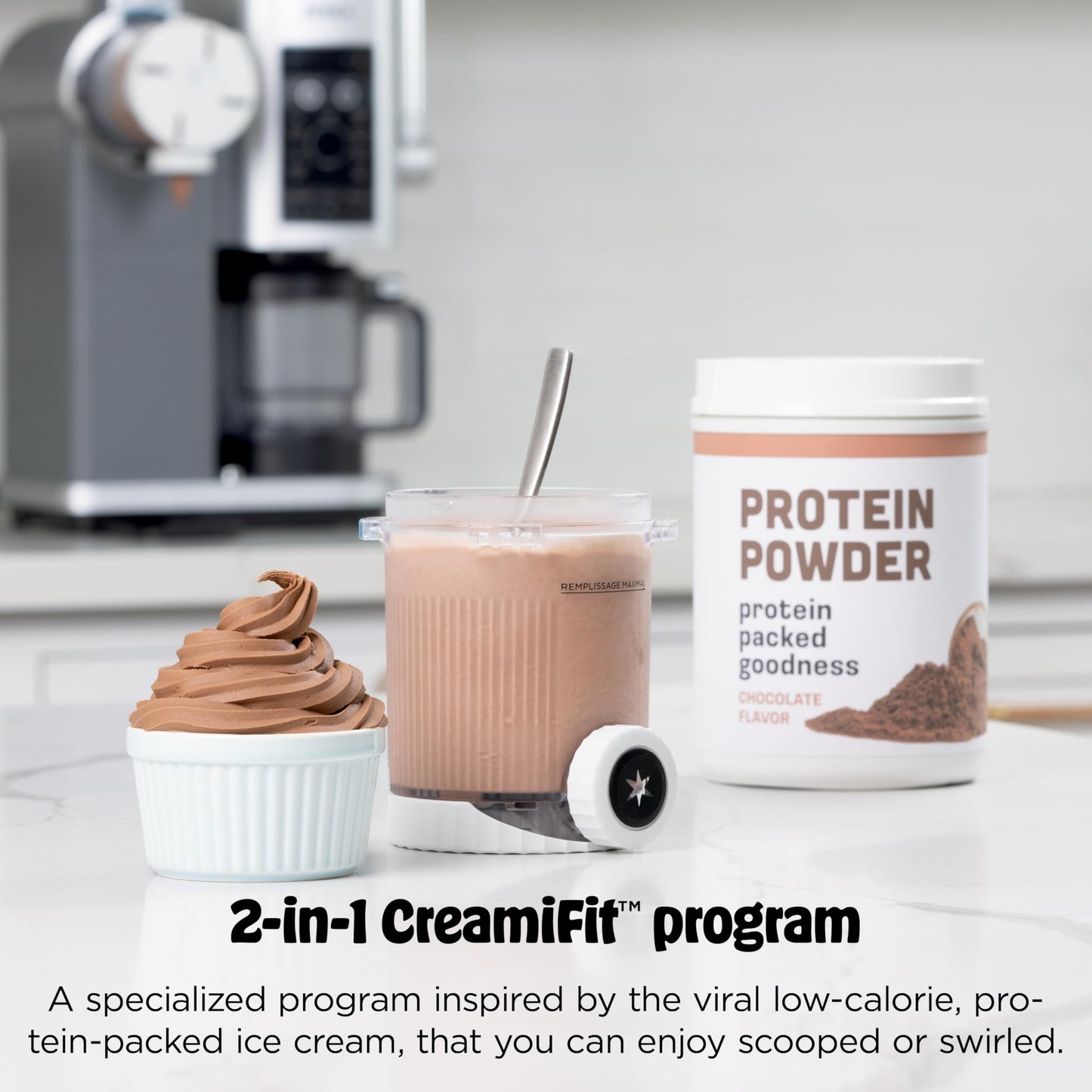 Ninja CREAMi Scoop & Swirl Ice Cream Maker, Soft Serve Desserts, Sorbet, Milkshakes, Frozen Yogurt and More, 13-in-1 Programs, Includes Handle and Two 16 oz 2-in-1 Pints, NC701