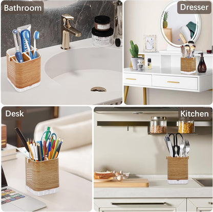 Boperzi Toothbrush Holders for Bathrooms, Detachable Anti-Slip Organizer for Kids, Toothpaste Holder Caddy
